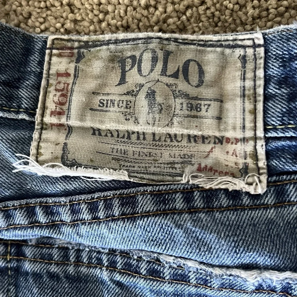 Polo Ralph Lauren Y2K 2000s Classic Thrashed Jeans Men's 36x32 Straight Grunge